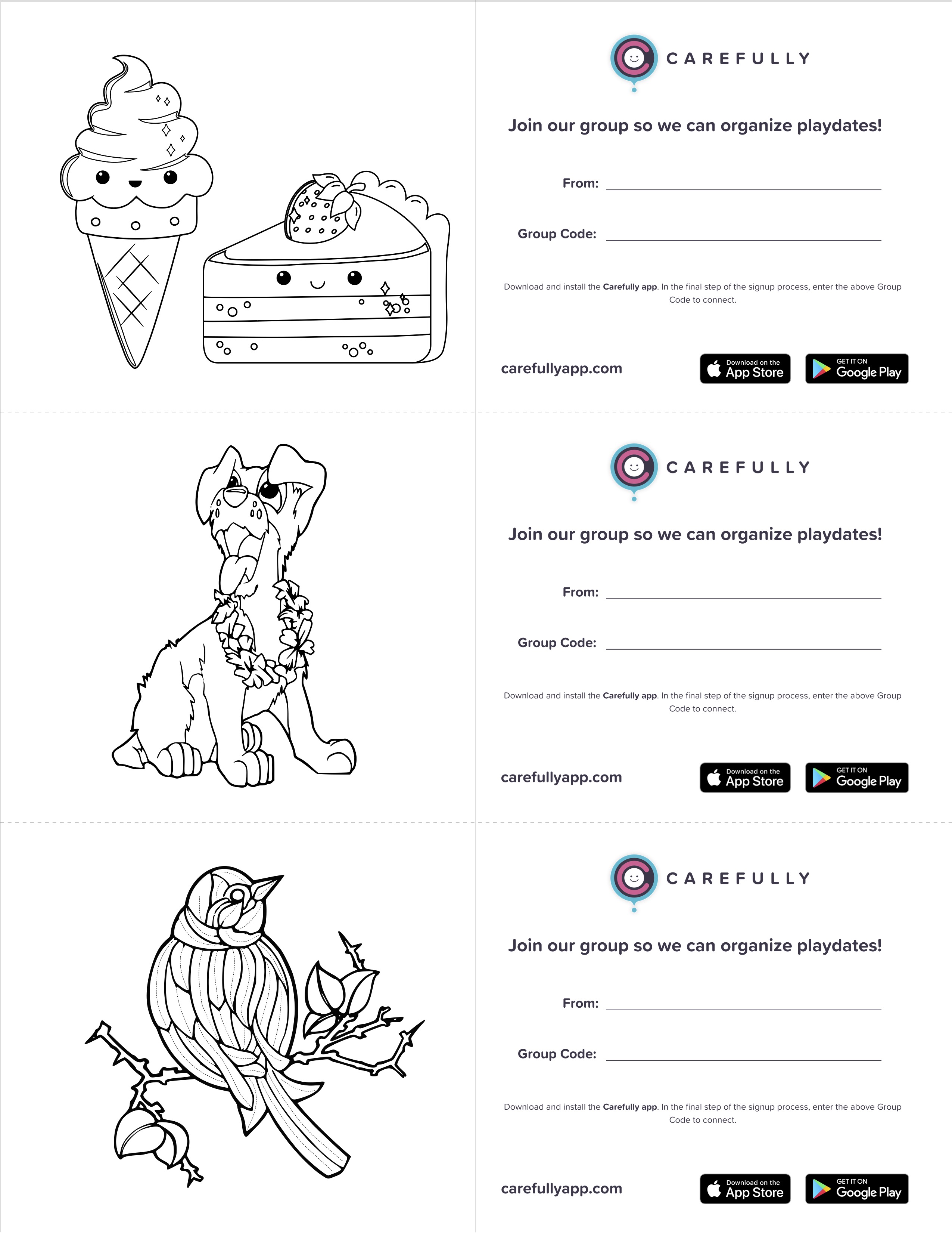 Carefully Group Invite Printout Carefully Group Invite Printout